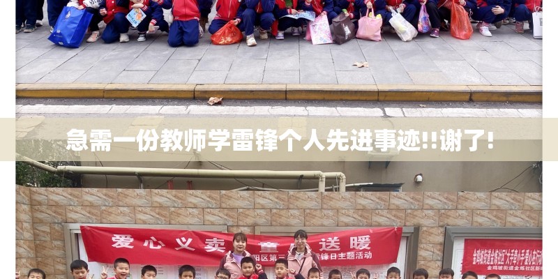 急需一份教师学雷锋个人先进事迹!!谢了!