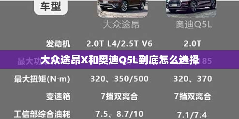 大众途昂X和奥迪Q5L到底怎么选择