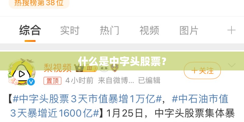 什么是中字头股票？