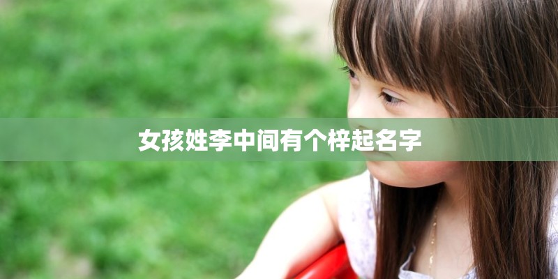 女孩姓李中间有个梓起名字