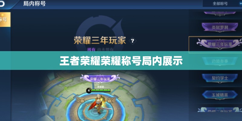 王者荣耀荣耀称号局内展示
