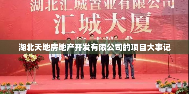 湖北天地房地产开发有限公司的项目大事记