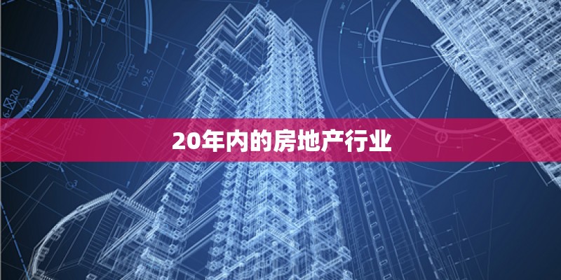 20年内的房地产行业 20年内的房地产行业