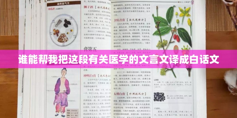 谁能帮我把这段有关医学的文言文译成白话文
