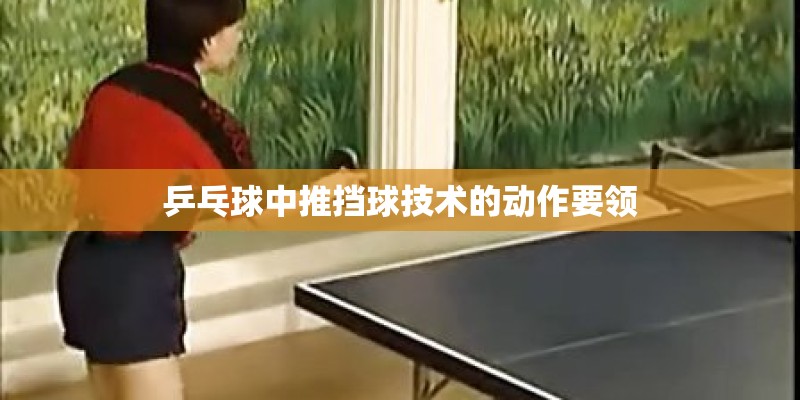 乒乓球中推挡球技术的动作要领