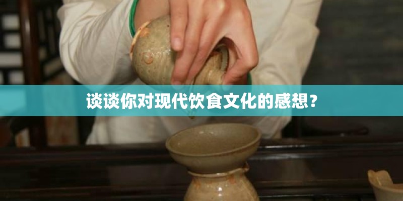 谈谈你对现代饮食文化的感想？