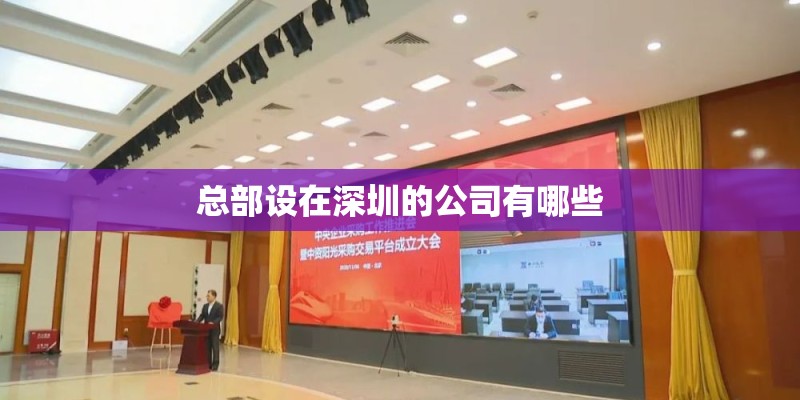 总部设在深圳的公司有哪些 总部设在深圳的公司有哪些