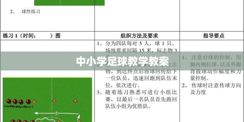 中小学足球教学教案