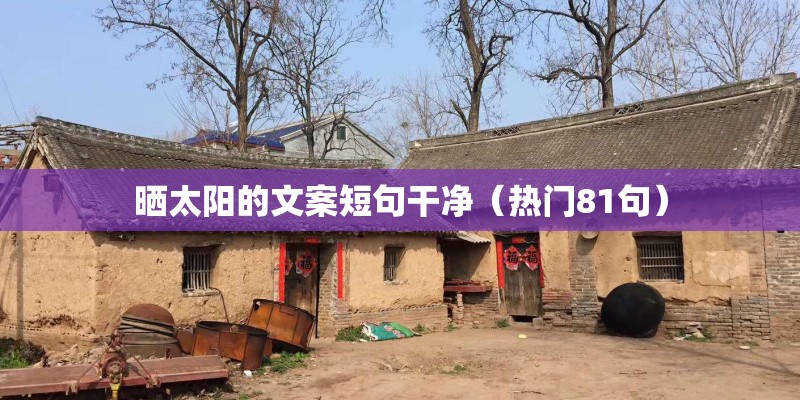 晒太阳的文案短句干净（热门81句）