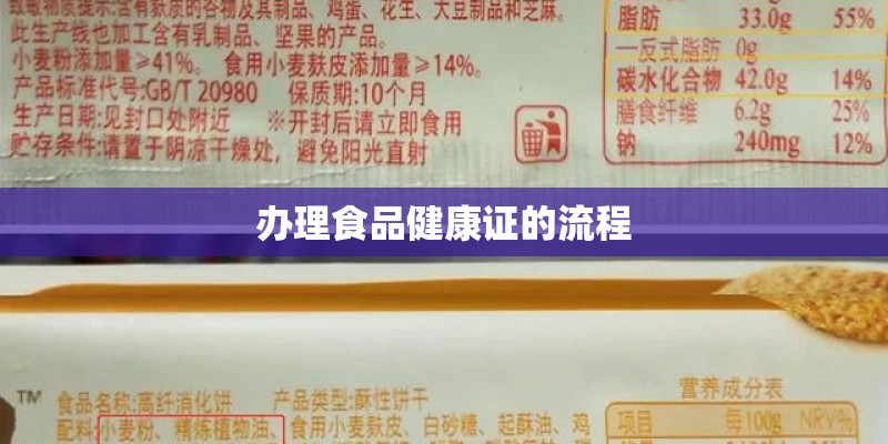 办理食品健康证的流程