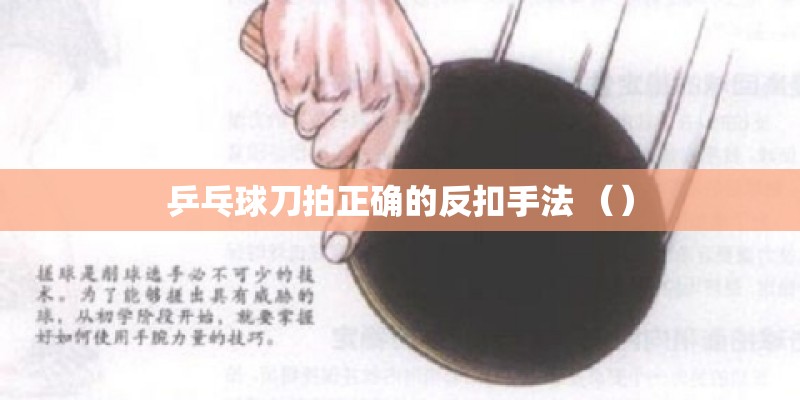 乒乓球刀拍正确的反扣手法 （）
