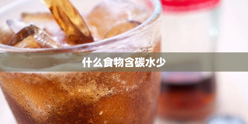 什么食物含碳水少