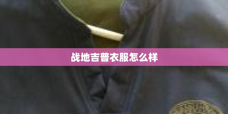 战地吉普衣服怎么样