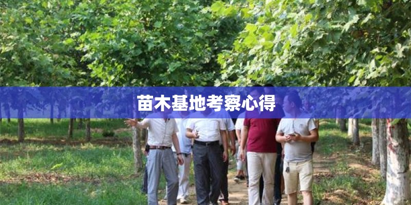 苗木基地考察心得