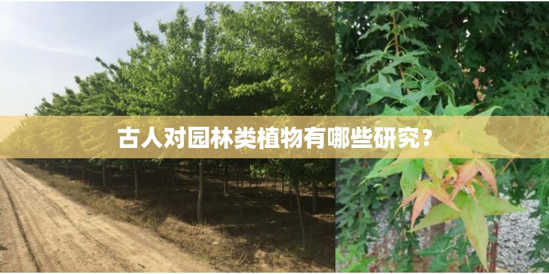 古人对园林类植物有哪些研究？