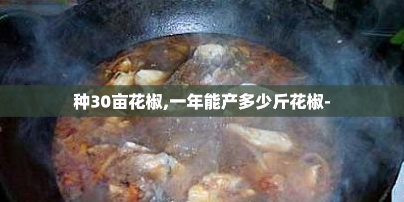 种30亩花椒,一年能产多少斤花椒-