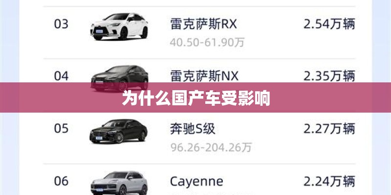 为什么国产车受影响