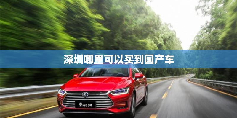深圳哪里可以买到国产车 深圳哪里可以买到国产车