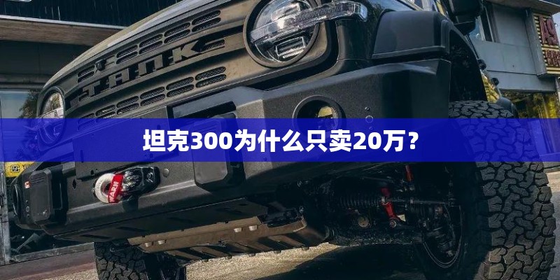 坦克300为什么只卖20万? 坦克300为什么只卖20万?