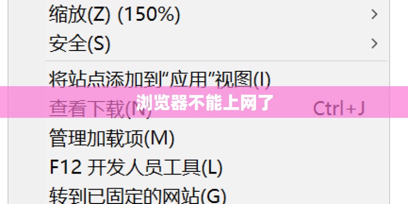 浏览器不能上网了