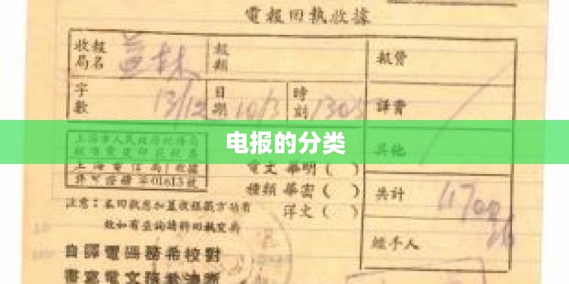 电报的分类 电报的分类