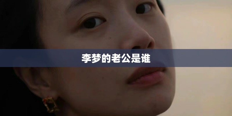 李梦的老公是谁