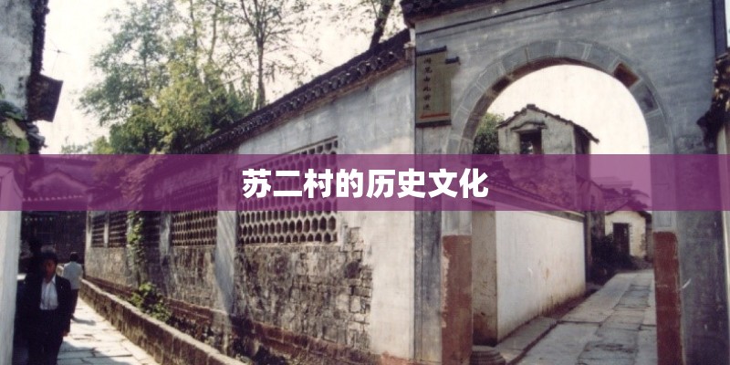 苏二村的历史文化
