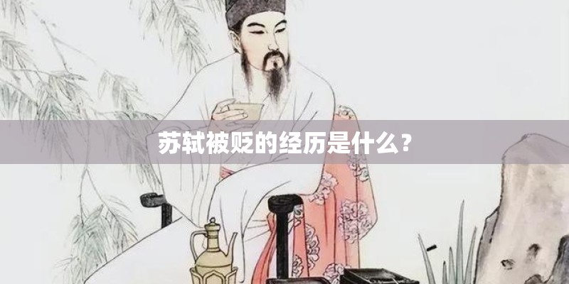 苏轼被贬的经历是什么？