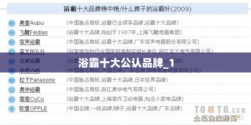 浴霸十大公认品牌_1