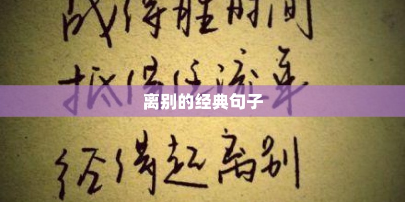 离别的经典句子