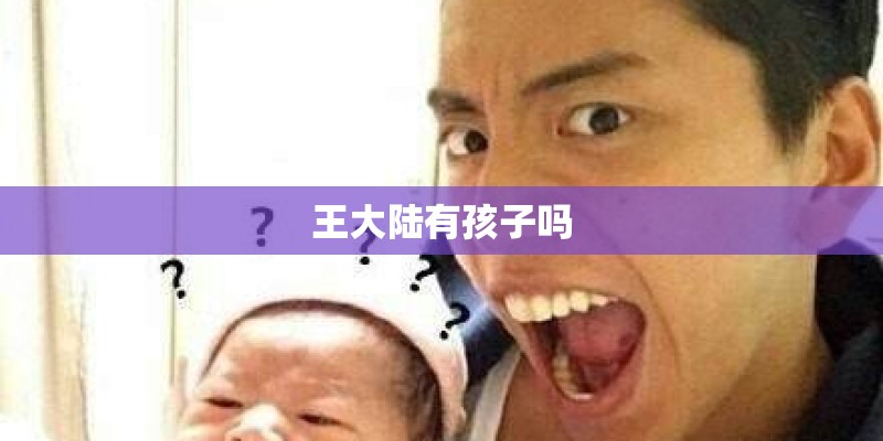 王大陆有孩子吗
