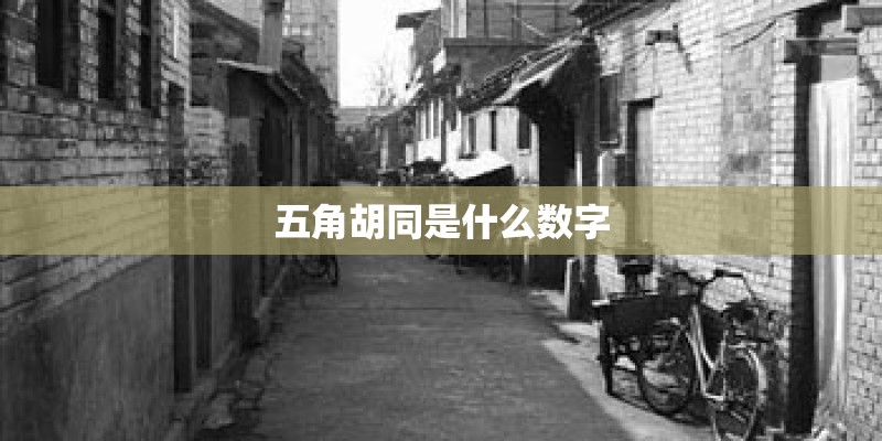 五角胡同是什么数字 五角胡同是什么数字