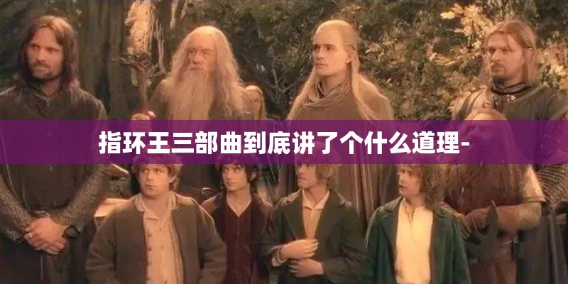 指环王三部曲到底讲了个什么道理-