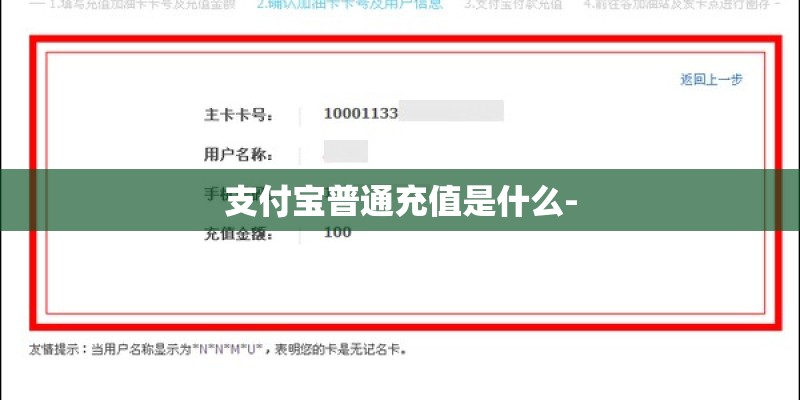 支付宝普通充值是什么-