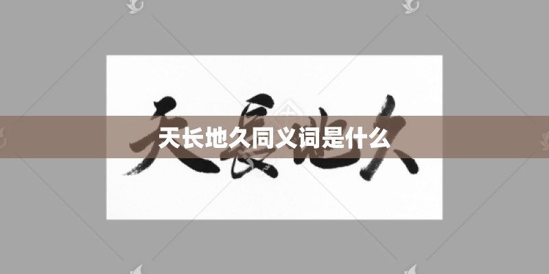 天长地久同义词是什么