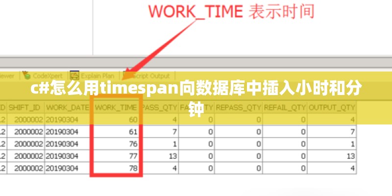 c#怎么用timespan向数据库中插入小时和分钟