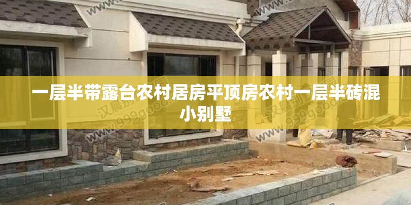 一层半带露台农村居房平顶房农村一层半砖混小别墅