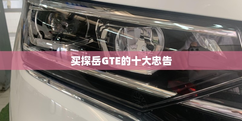 买探岳GTE的十大忠告