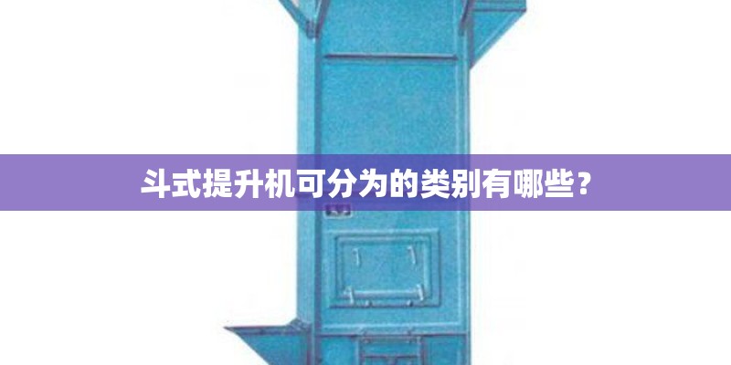 斗式提升机可分为的类别有哪些？