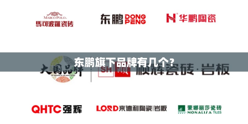 东鹏旗下品牌有几个？