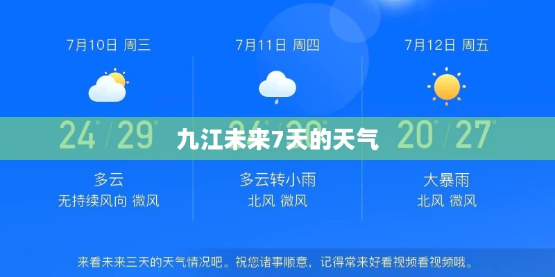 九江未来7天的天气