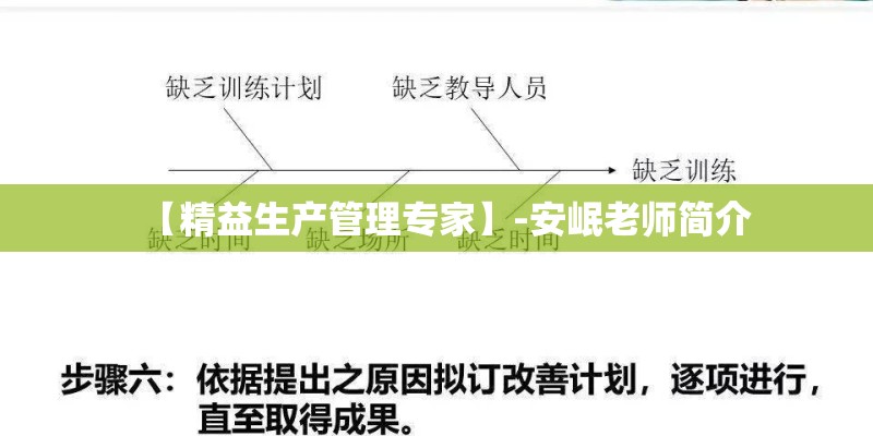 【精益生产管理专家】-安岷老师简介