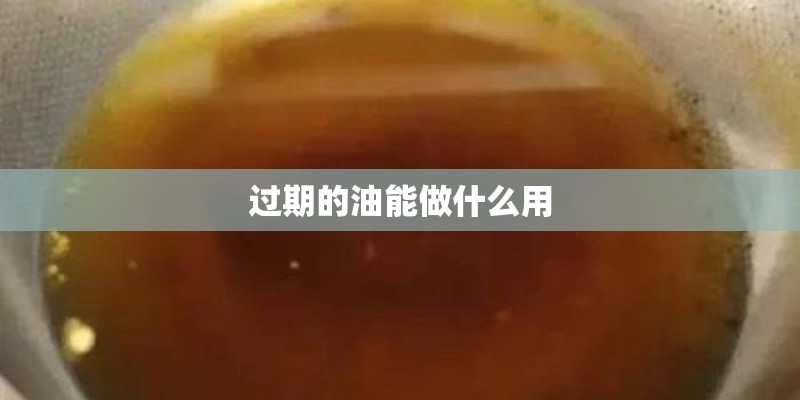 过期的油能做什么用