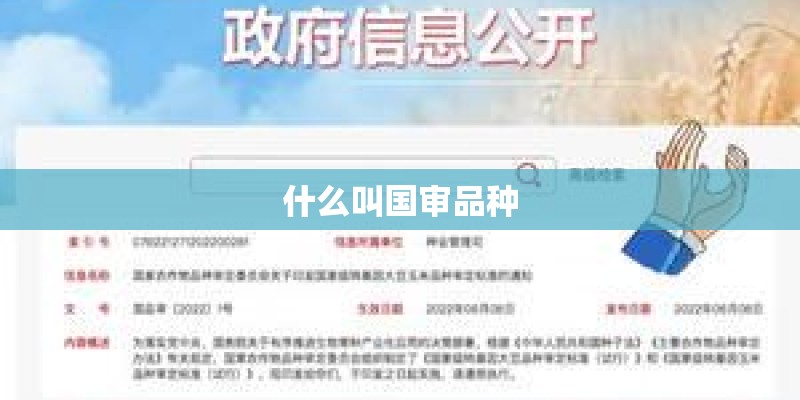什么叫国审品种