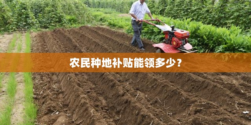 农民种地补贴能领多少？